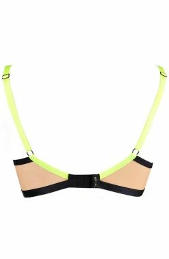 COAXcopenhagen.com Bra With Neon Yellow Contrast - Sensual Escapade