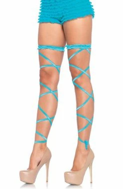 COAXcopenhagen2 Neon Blue Leg Wraps HOSIERY