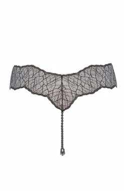 COAXcopenhagen.com Black Double Pearl String - Sydney Dark Double