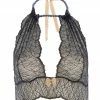 COAXcopenhagen.com Black Bustier Bralette With Pearl Strand - Sydney Dark Bralette