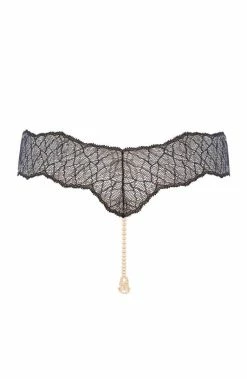 COAXcopenhagen.com Black Double Pearl String - Sydney Double