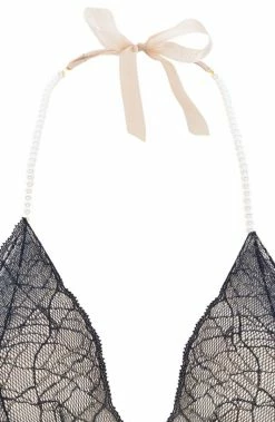 COAXcopenhagen.com LINGERIE Black Bodysuit With Double Pearl String - Sydney Body Double