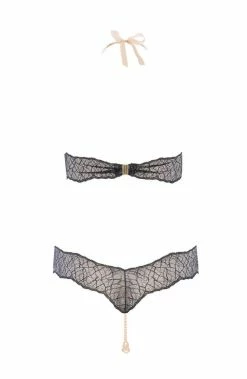 COAXcopenhagen.com LINGERIE Black Bodysuit With Double Pearl String - Sydney Body Double