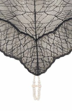 COAXcopenhagen.com LINGERIE Black Bodysuit With Double Pearl String - Sydney Body Double