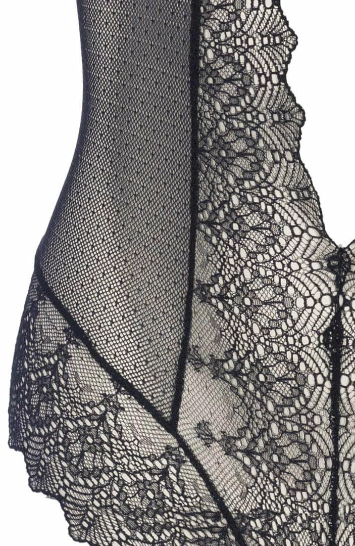 COAXcopenhagen.com Black Bodysuit With Pearl String - Geneva Body