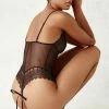 COAXcopenhagen.com Black Bodysuit With Pearl String - Geneva Body