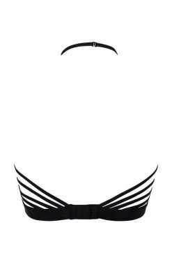 COAXcopenhagen.com Black Halter Neck Lace Bralette - FLIRTATIOUS