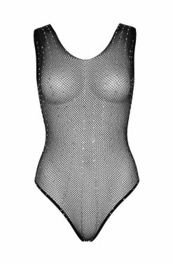 COAXcopenhagen.com LINGERIE Rhinestone Fishnet Bodysuit - Shine Bright