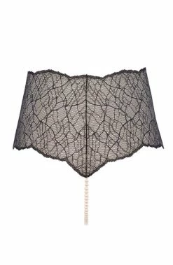 COAXcopenhagen.com Black Hipster Panty With Single Pearl String - Sydney Panty