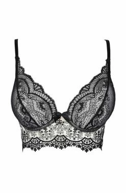 COAXcopenhagen.com Black Lace Bustier Bra - PERSUADE LINGERIE
