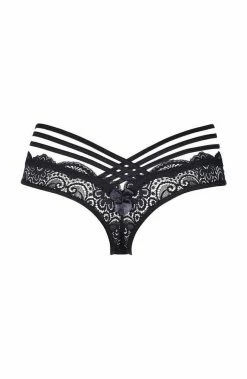 COAXcopenhagen.com Black Cage-strap String Panty - FLIRTATIOUS LINGERIE