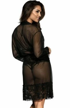 COAXcopenhagen.com LINGERIE Black Robe - APPROVAL