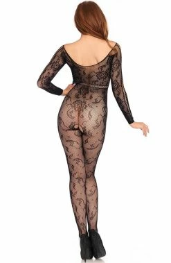 COAXcopenhagen2 Crotchless Bodystocking With Sleeves - Just A Fling LINGERIE