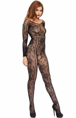 COAXcopenhagen2 Crotchless Bodystocking With Sleeves - Just A Fling LINGERIE