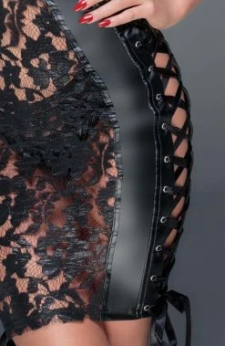 COAXcopenhagen2 The COAX Fetish Lace And Wet Look Dress - You Want Me So Bad