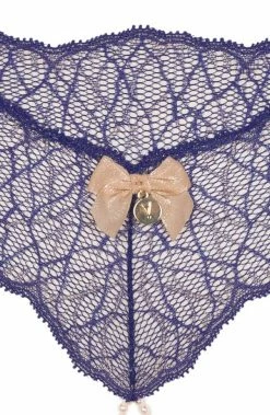 COAXcopenhagen.com LINGERIE Blue Double Pearl String - Sydney Double