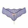 COAXcopenhagen.com Crotchless Blue Single Pearl String - Sydney Single