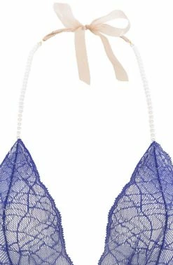 COAXcopenhagen.com Blue Bodysuit With Single Pearl String - Sydney Body Single