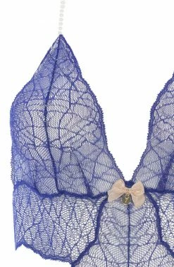 COAXcopenhagen.com Blue Bodysuit With Single Pearl String - Sydney Body Single