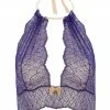 COAXcopenhagen.com Bras Blue Bustier Bralette With Pearl Choker - Sydney Bralette