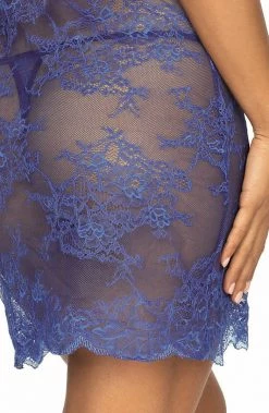 COAXcopenhagen.com Blue Lace Lingerie Dress - SWAY