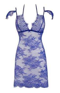 COAXcopenhagen.com Blue Lace Lingerie Dress - SWAY