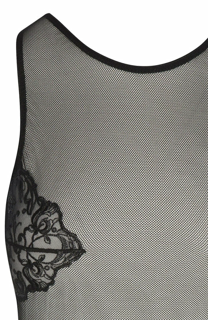 COAXcopenhagen2 LINGERIE Black Bodysuit With Pearl String - Vienna Body