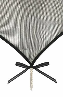 COAXcopenhagen2 LINGERIE Black Bodysuit With Pearl String - Vienna Body