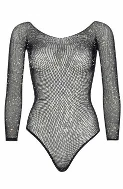 COAXcopenhagen2 Bodysuit With Rhinestones - Black Gossip