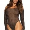 COAXcopenhagen.com Black Bodysuit With Gold Shimmer - Your Boo LINGERIE
