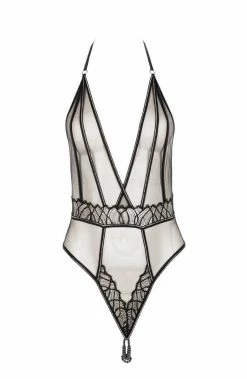COAXcopenhagen.com LINGERIE Bodysuit With Double Pearl String - Manhattan Body