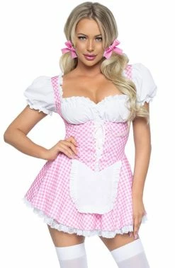 COAXcopenhagen.com COSTUMES Pink Gingham Dress Costume - Farm Hair, Don't Care