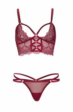 COAXcopenhagen2 Burgundy Lingerie Set - Highlight Blushing