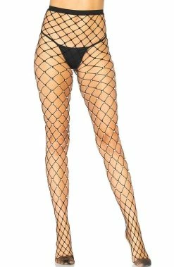 COAXcopenhagen2 Wide Fishnet Tights With Pearls