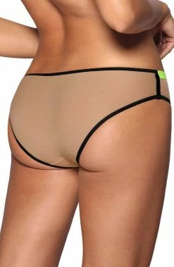 COAXcopenhagen.com LINGERIE Brief Panty With Noen Yellow Contrast - Passion Wave