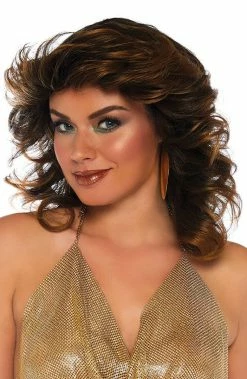 COAXcopenhagen2 Brown 70s Disco Wig 20's, 60's & 80's