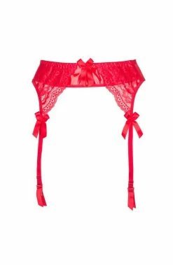 COAXcopenhagen2 Red Plus Size PVC Garter Belt - CHERISH