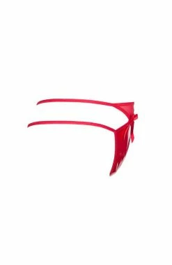 COAXcopenhagen2 Red Plus Size PVC Thong - CHERISH
