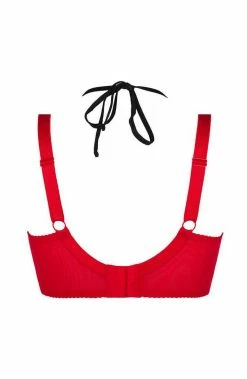COAXcopenhagen2 Red Plus Size Bra With Black Lace - COURTING LINGERIE