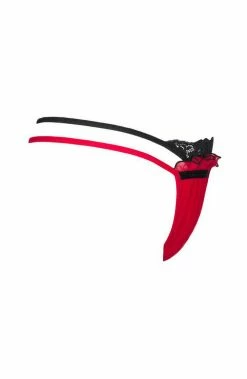 COAXcopenhagen2 Red Plus Size Thong With Black Lace - COURTING