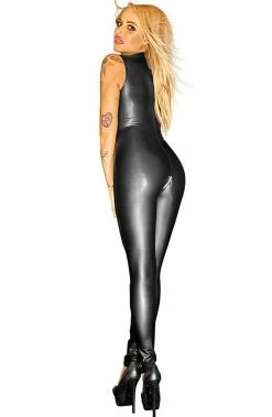 COAXcopenhagen2 Sleeveless Wet Look Catsuit - Make It Or Break It The COAX Fetish