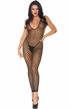 COAXcopenhagen2 LINGERIE Cut-out Fishnet Bodystocking - Nighttime Hunt