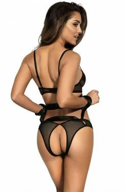 COAXcopenhagen2 LINGERIE Black Bra With Satin Cuffs - DELICATE