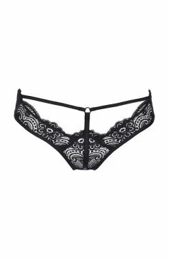 COAXcopenhagen.com Black Peek A Boo Brief Panty - DEVOTION