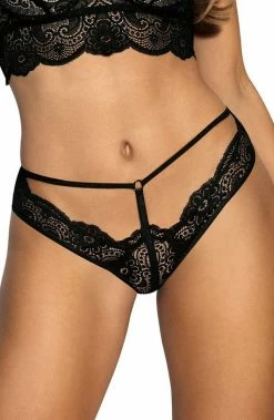 COAXcopenhagen.com Black Peek A Boo Brief Panty - DEVOTION