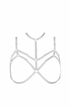 COAXcopenhagen2 LINGERIE White Harness Top - DIVINE