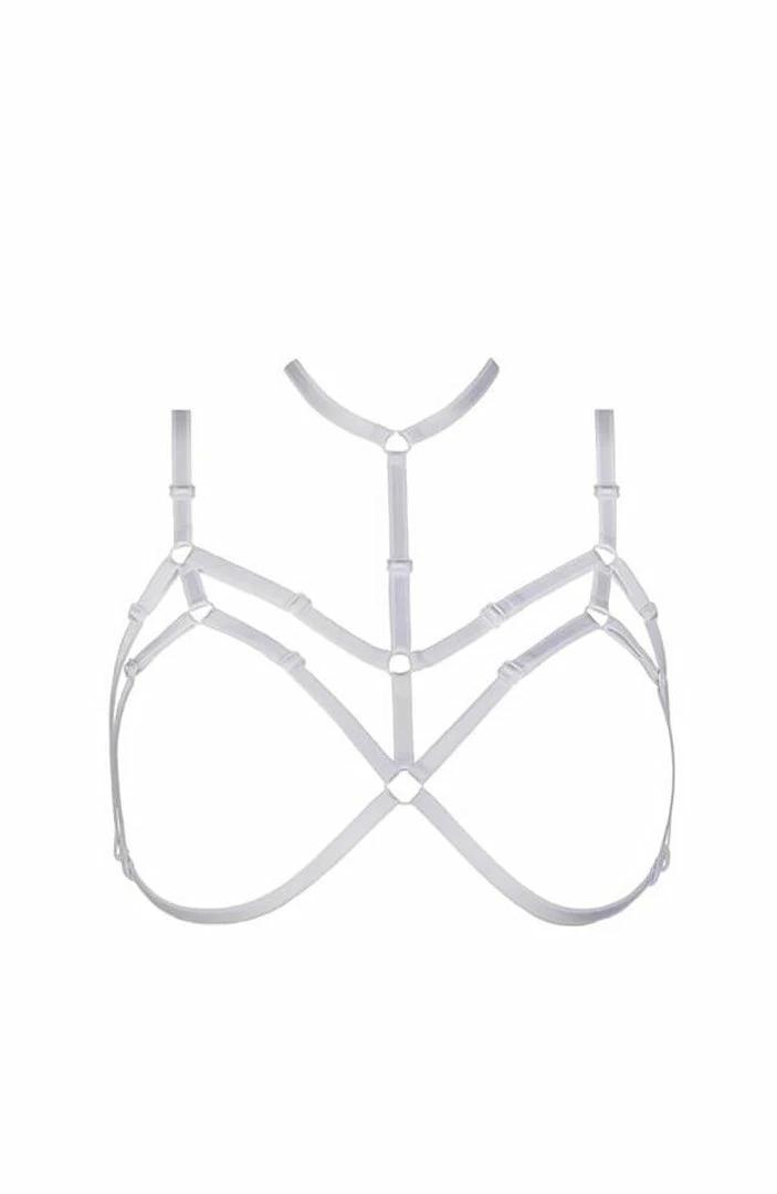 COAXcopenhagen2 LINGERIE White Harness Top - DIVINE
