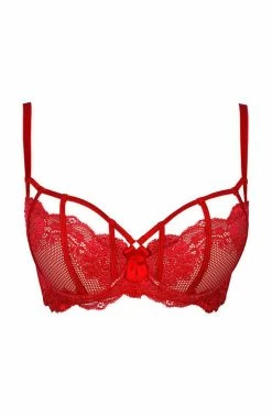 COAXcopenhagen.com Red Bra With Cut-outs - DUCHESS LINGERIE