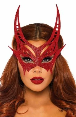 COAXcopenhagen2 Red Devil Mask With Glitter