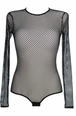COAXcopenhagen2 LINGERIE Black Fishnet Bodysuit - ENAMORED